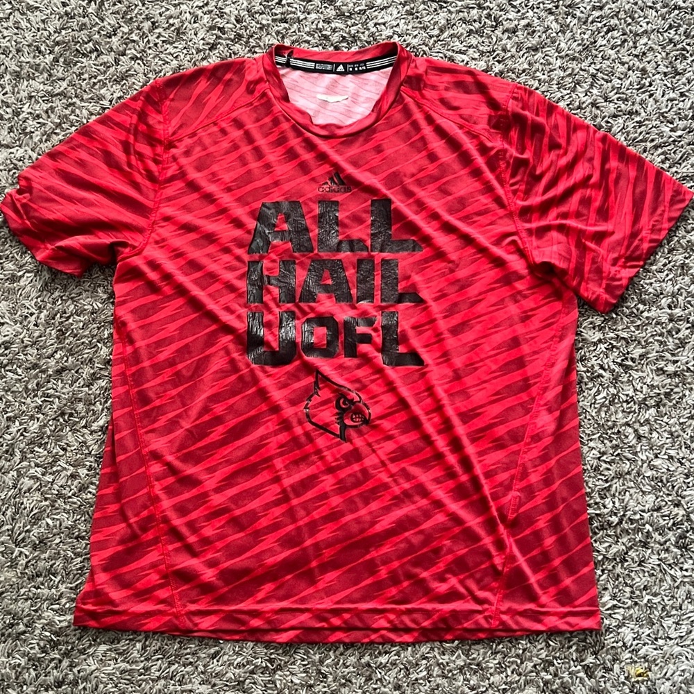 All Hail U of L Adidas T-Shirt. Size XL